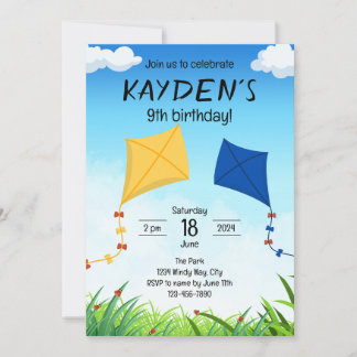 Einladung von Kite Birthday