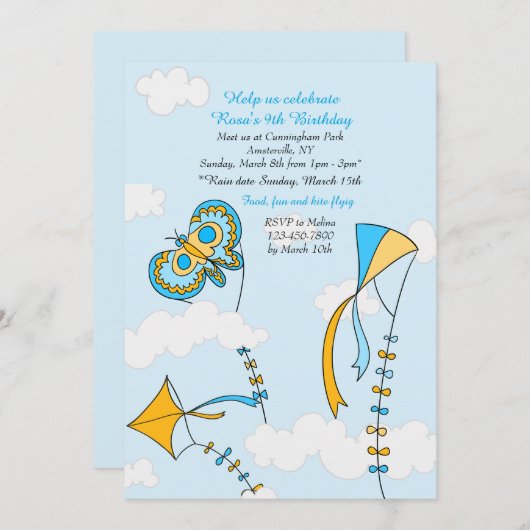 Einladung von Kite Sky (Vorne/Hinten)