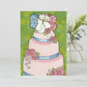 Einladung von Kitty Fairy Wedding Cake (Stehend Vorderseite)