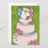 Einladung von Kitty Fairy Wedding Cake (Vorne/Hinten)