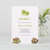 EINLADUNG VON KIWI BABYSHOWER (Stehend Vorderseite)