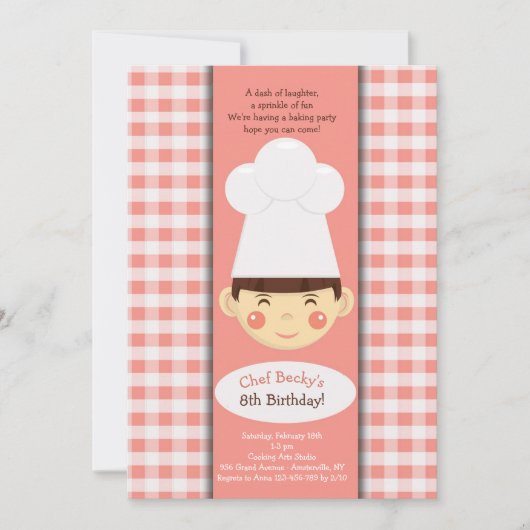 Einladung von kleinen Koch (Vorderseite)