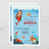 Einladung von kleinen Mermaids (Vorne/Hinten)