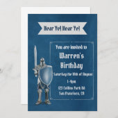 Einladung von Knight Birthday (Vorne/Hinten)