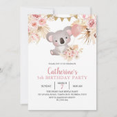 Einladung von Koala und Pampas Grass Kid zum Gebur (Vorderseite)