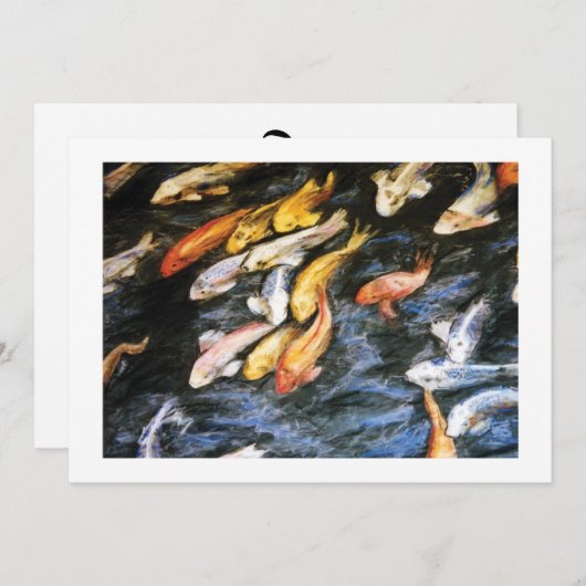 Einladung von Koi Fish (Vorne/Hinten)