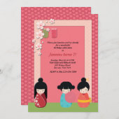 Einladung von Kokeshi Playmates (Vorne/Hinten)