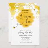 Einladung von Königin Bee Birthday (Vorne/Hinten)