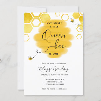 Einladung von Königin Bee Birthday