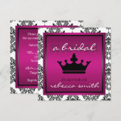 Einladung von Königin Bridal Dusche (Vorne/Hinten)