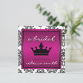 Einladung von Königin Bridal Dusche (Stehend Vorderseite)