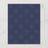 Einladung von Korallen, Marine und Silberblumen Flyer (Hinten)