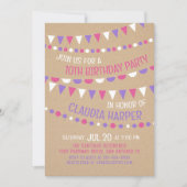 Einladung von Kraft Bunting Girls zum Geburtstag (Vorderseite)