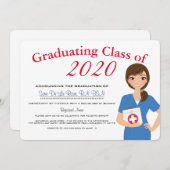 Einladung von Krankenschwestern und Abschlüssen (Vorne/Hinten)