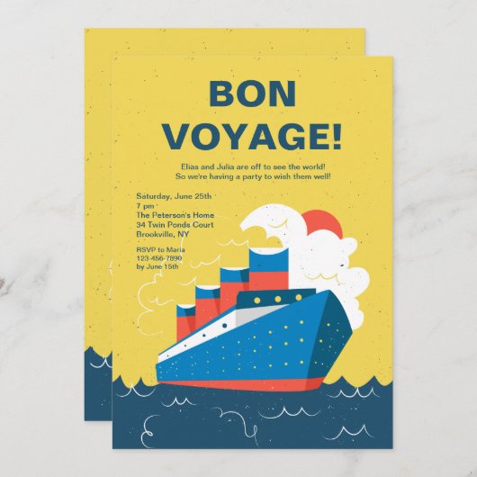 Einladung von Kreuzfahrtschiffen (Vorne/Hinten)