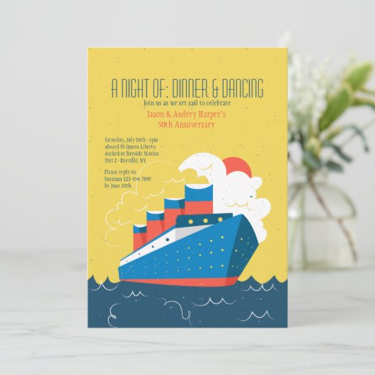 Einladung von Kreuzfahrtschiffen (Stehend Vorderseite)