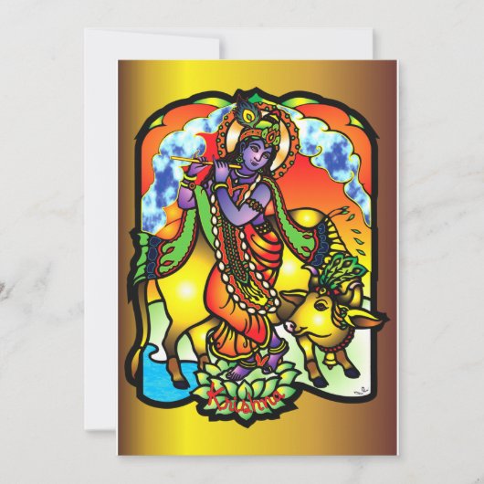 Einladung von Krishna (Vorderseite)