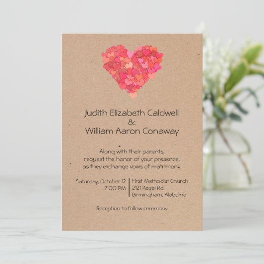 Einladung von Kunstharzen (Stehend Vorderseite)