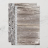 Einladung von Lace Barn Wood Wedding (Vorne/Hinten)