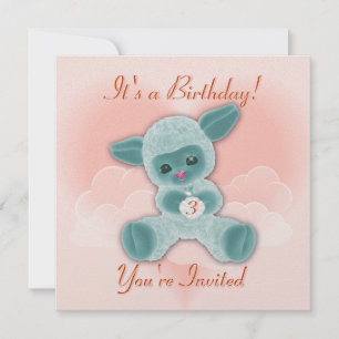 Einladung von Lamm- und Wolkenkindern zum Geburtst