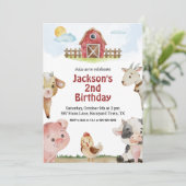 Einladung von Landtieren zum Geburtstag (Stehend Vorderseite)