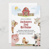 Einladung von Landtieren zum Geburtstag (Vorne/Hinten)