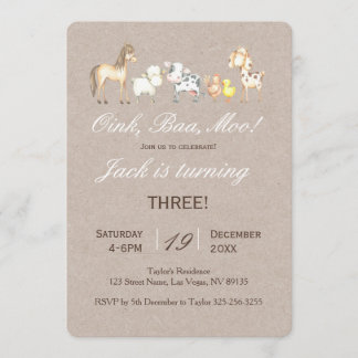 Einladung von Landtieren zum Geburtstag