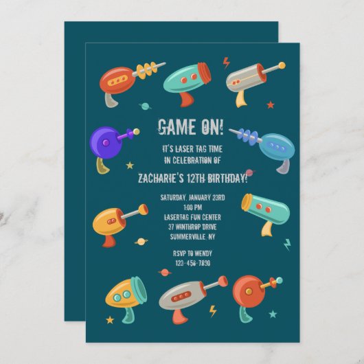 Einladung von Laserpistolen (Vorne/Hinten)