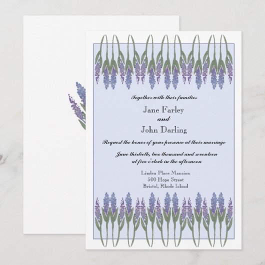 Einladung von Lavendel (Vorne/Hinten)