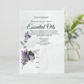 Einladung von Lavendel und Bienen (Stehend Vorderseite)