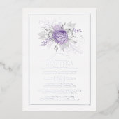 Einladung von Lavendel und Silberblume (Vorderseite)