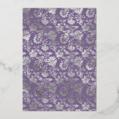 Einladung von Lavendel und Silberblume (Rückseite)