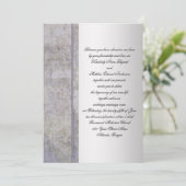 Einladung von Lavendel und Silver Grunge (Stehend Vorderseite)