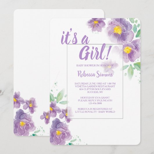 Einladung von Lavender Garden (Vorne/Hinten)