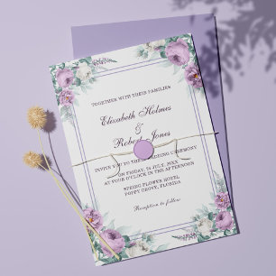 Einladung von Lavender Lila Floral Wedding