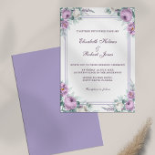 Einladung von Lavender Lila Floral Wedding