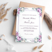 Einladung von Lavender Lila Floral Wedding