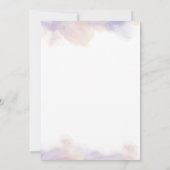 Einladung von Lavender Watercolor Floral Wedding (Rückseite)