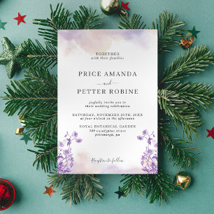 Einladung von Lavender Watercolor Floral Wedding