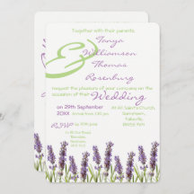 Einladung von Lavender Wedding