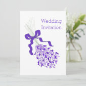 Einladung von Lavender Wedding (Stehend Vorderseite)