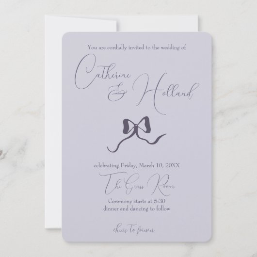 Einladung von Lavender Wedding (Vorderseite)