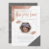 EINLADUNG VON LDS BAPTISM | Boho Feather Collectio (Vorne/Hinten)