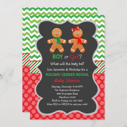 Einladung von Lebkuchen (Vorne/Hinten)