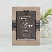 Einladung von Leinen und Spitzen (Stehend Vorderseite)