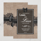 Einladung von Leinen und Spitzen (Vorne/Hinten)