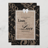 Einladung von Leinen und Spitzen (Vorne/Hinten)