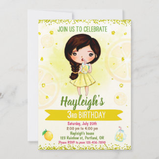 Einladung von Lemon Fruchtgeburtstag Einladung Cit