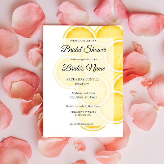 Einladung von Lemon Spritz Yellow Bridal Dusche