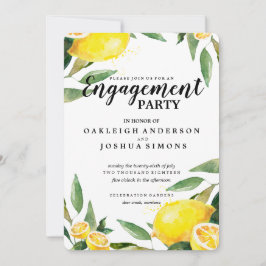 Einladung von Lemon und Blätter